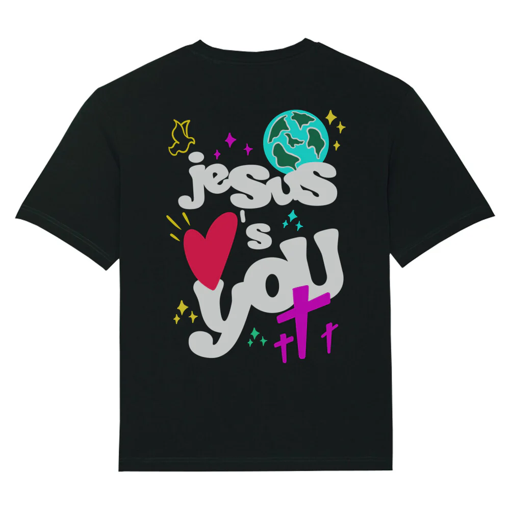 Jesus loves you Oversized Shirt BackPrint - Image 2