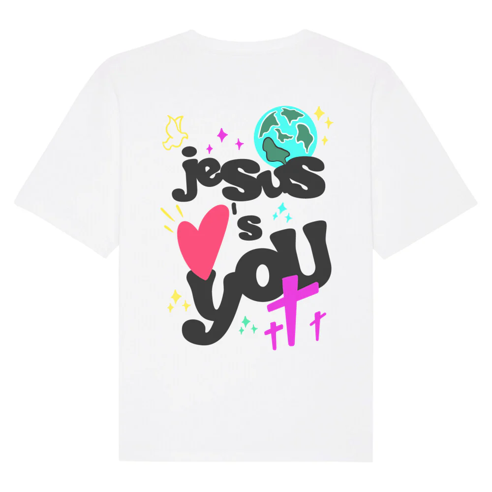 Jesus loves you Oversized Shirt BackPrint - Image 3