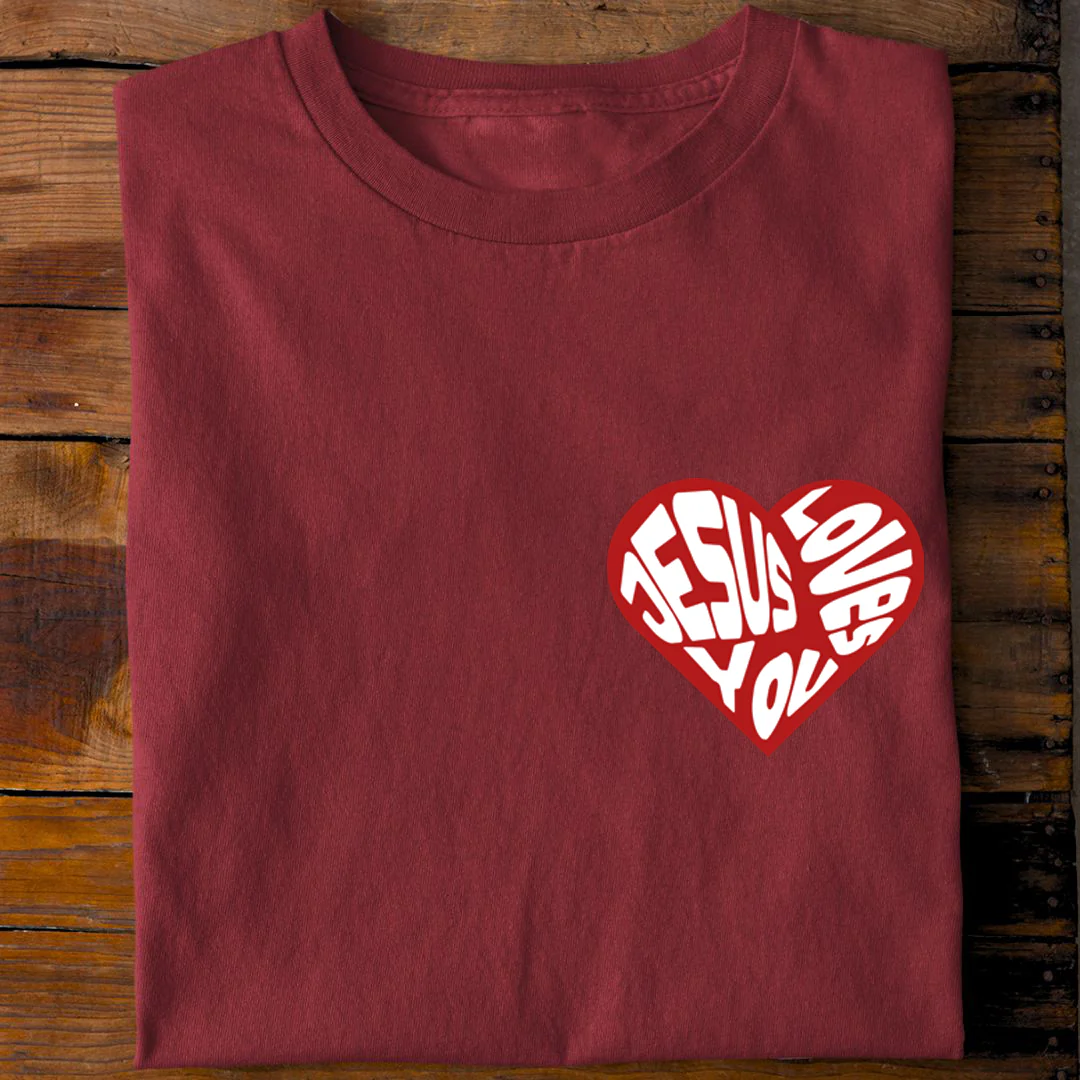 Jesus loves you red heart Shirt - Image 10