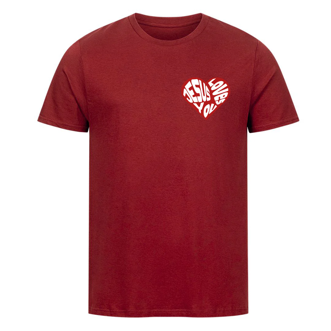 Jesus loves you red heart Shirt - Image 11