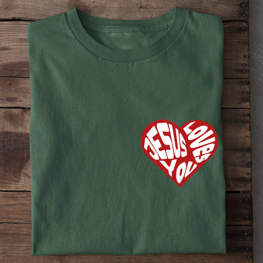 Jesus loves you red heart Shirt - Image 12