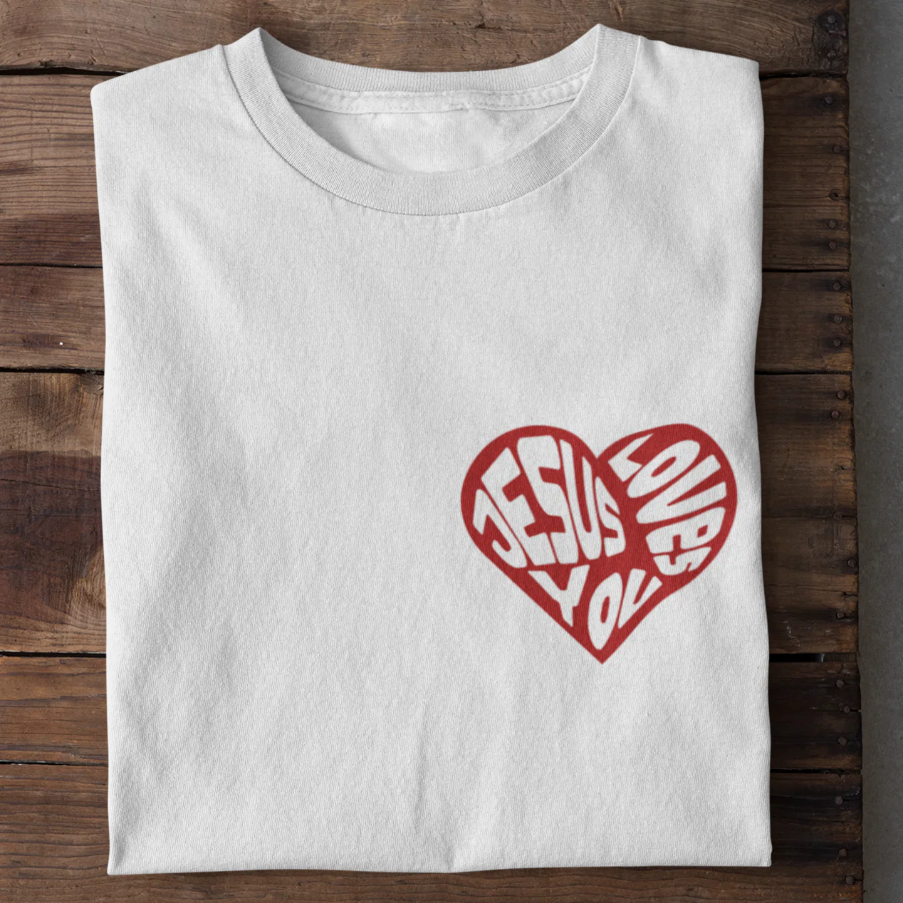 Jesus loves you red heart Shirt - Image 8