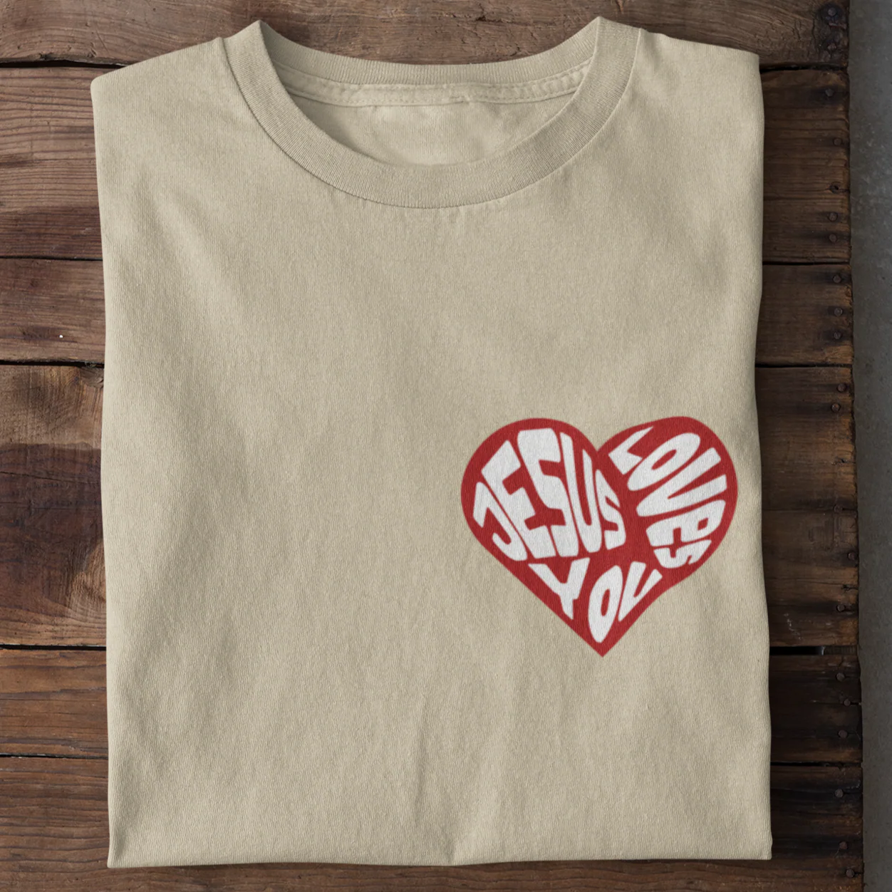 Jesus loves you red heart Shirt - Image 9