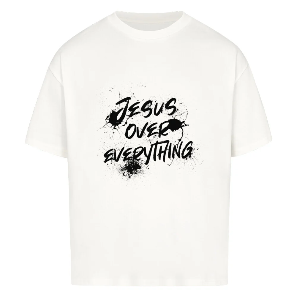 Jesus over everything Oversized Shirt Frontprint - Image 2