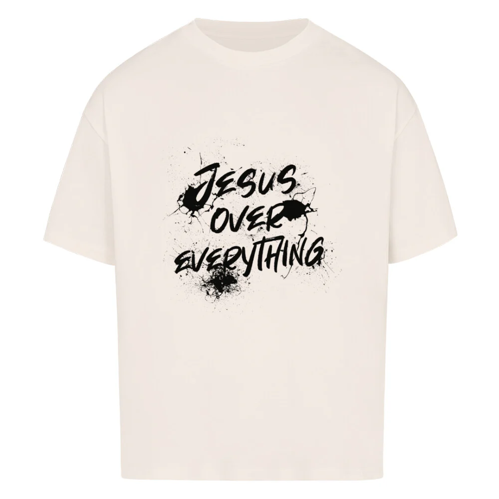 Jesus over everything Oversized Shirt Frontprint - Image 3