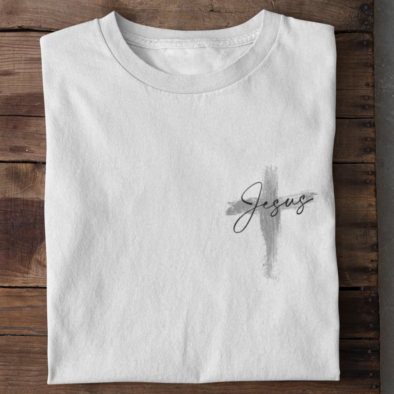 Jesus painted Cross Shirt - Image 4