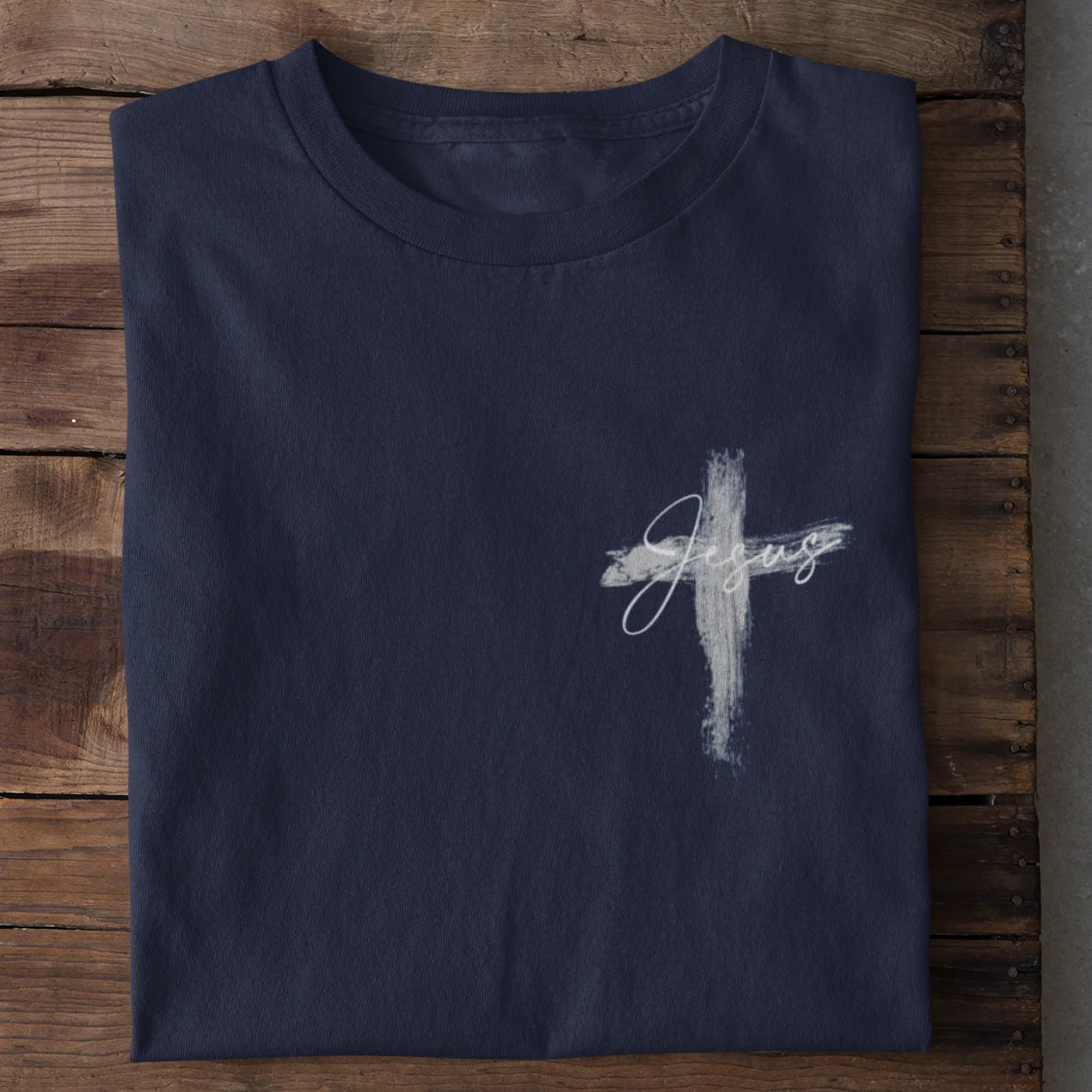Jesus painted Cross Shirt - Image 8
