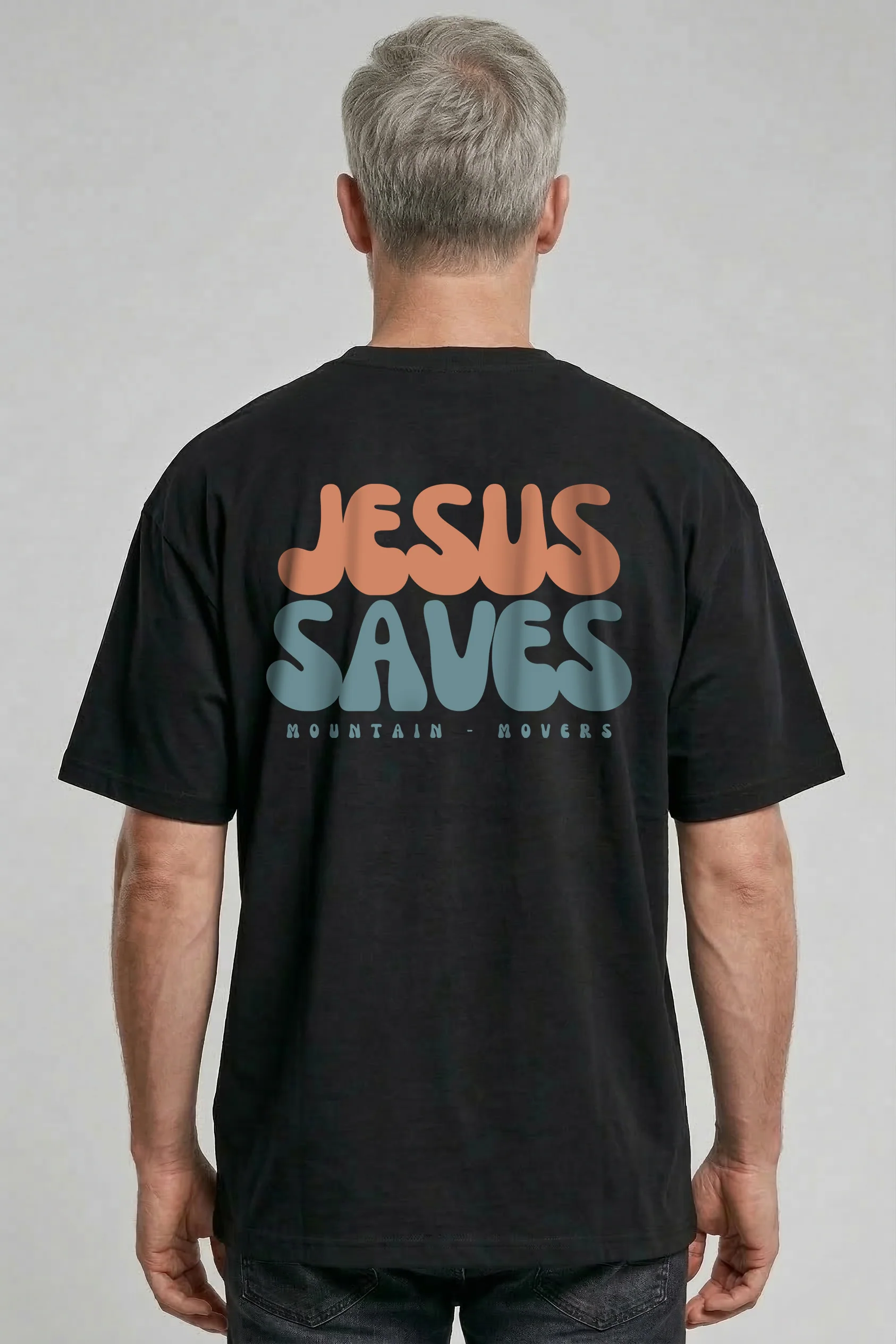 Jesus Saves Oversized Shirt BackPrint