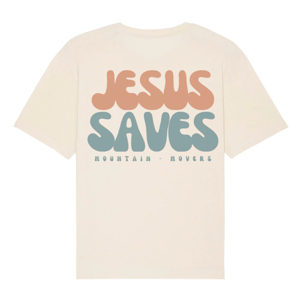 Jesus Saves Oversized Shirt BackPrint - Image 7