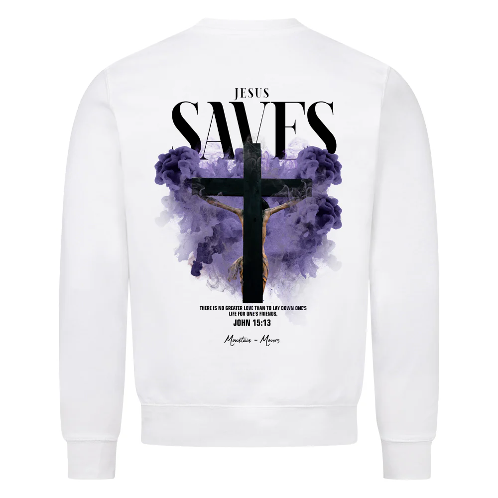 Jesus Saves Streetwear Sweatshirt Backprint - Image 3