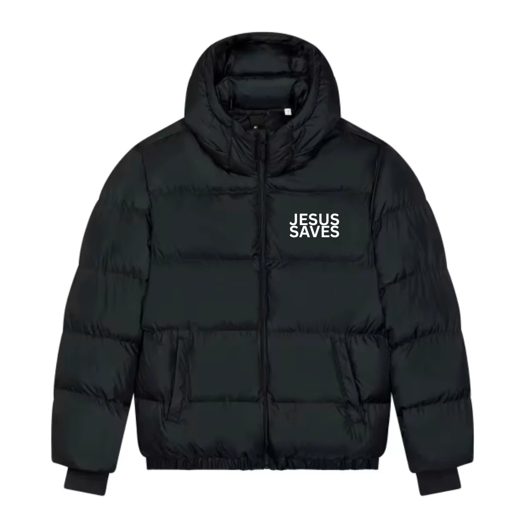 Jesus Saves Winter Puff Jacke - Image 4