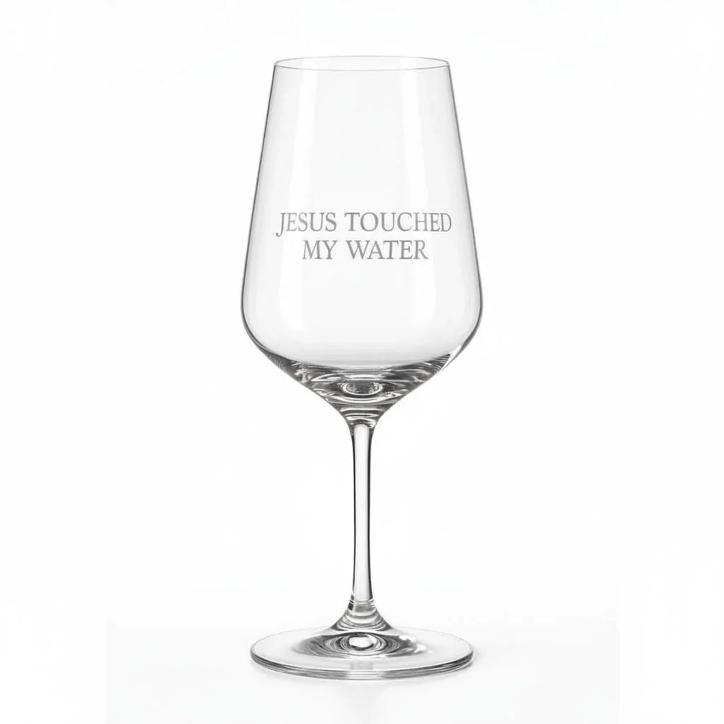 Jesus touched my Water bauchiges Weinglas - Image 5