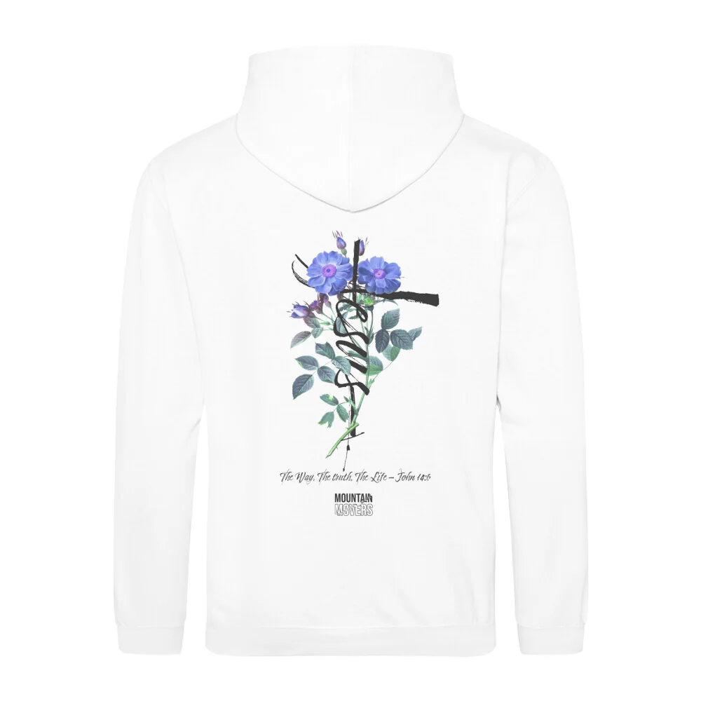 Jesus Cross Flower Hoodie BackPrint - Image 3