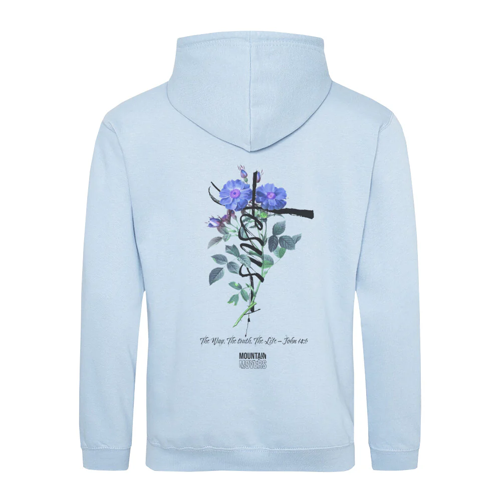 Jesus Cross Flower Hoodie BackPrint - Image 7
