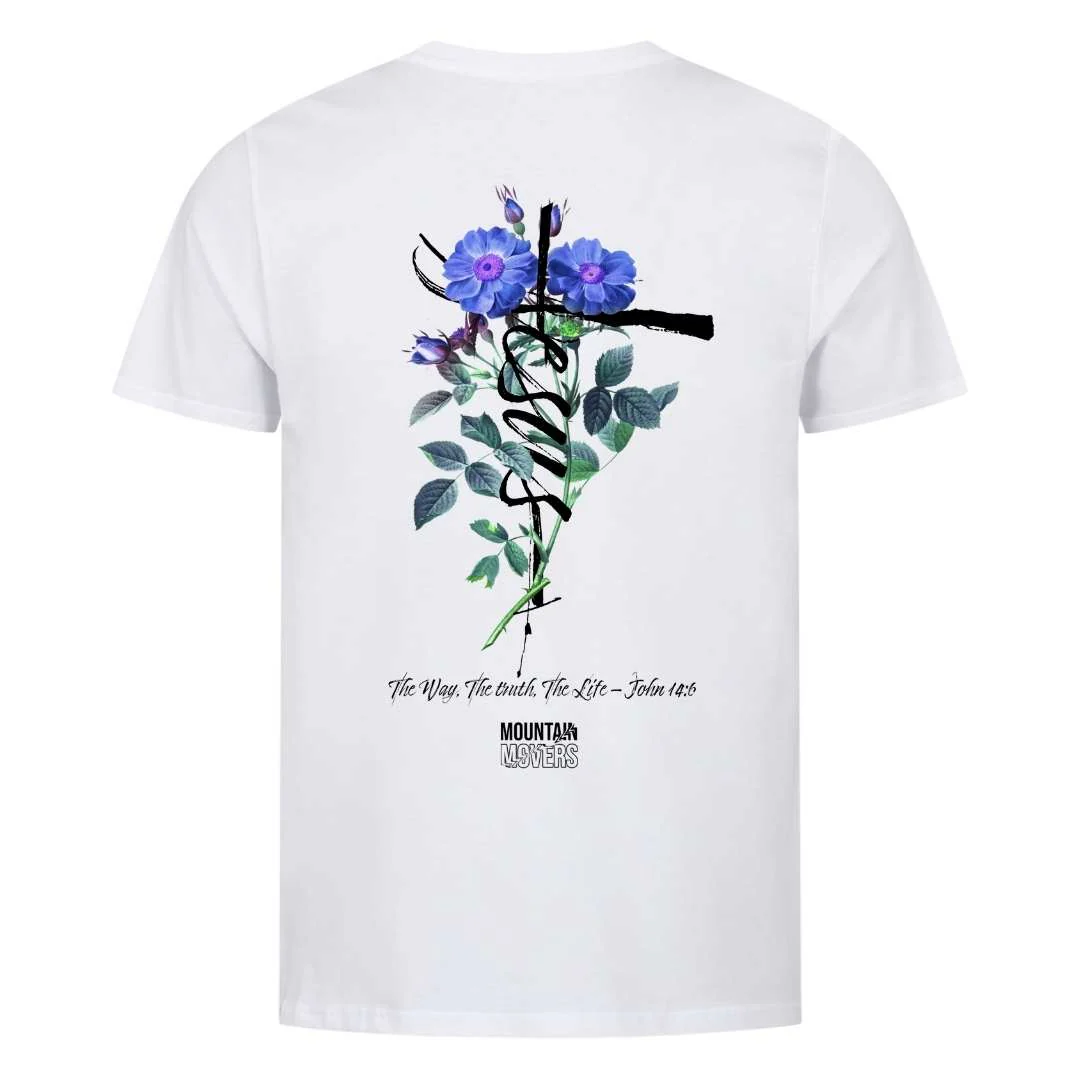 Jesus Cross Flower Unisex Shirt BackPrint - Image 6