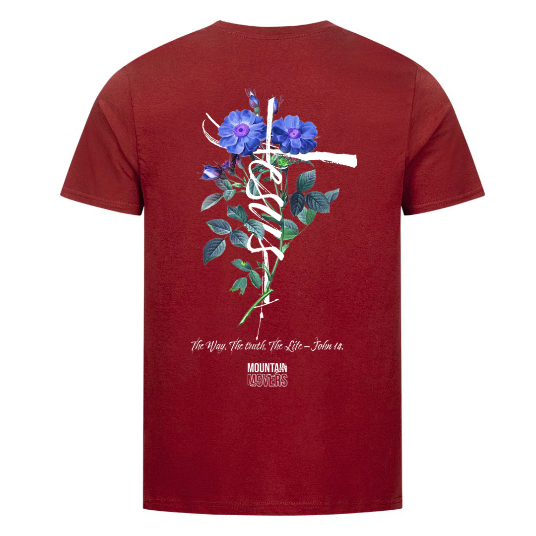 Jesus Cross Flower Unisex Shirt BackPrint - Image 8