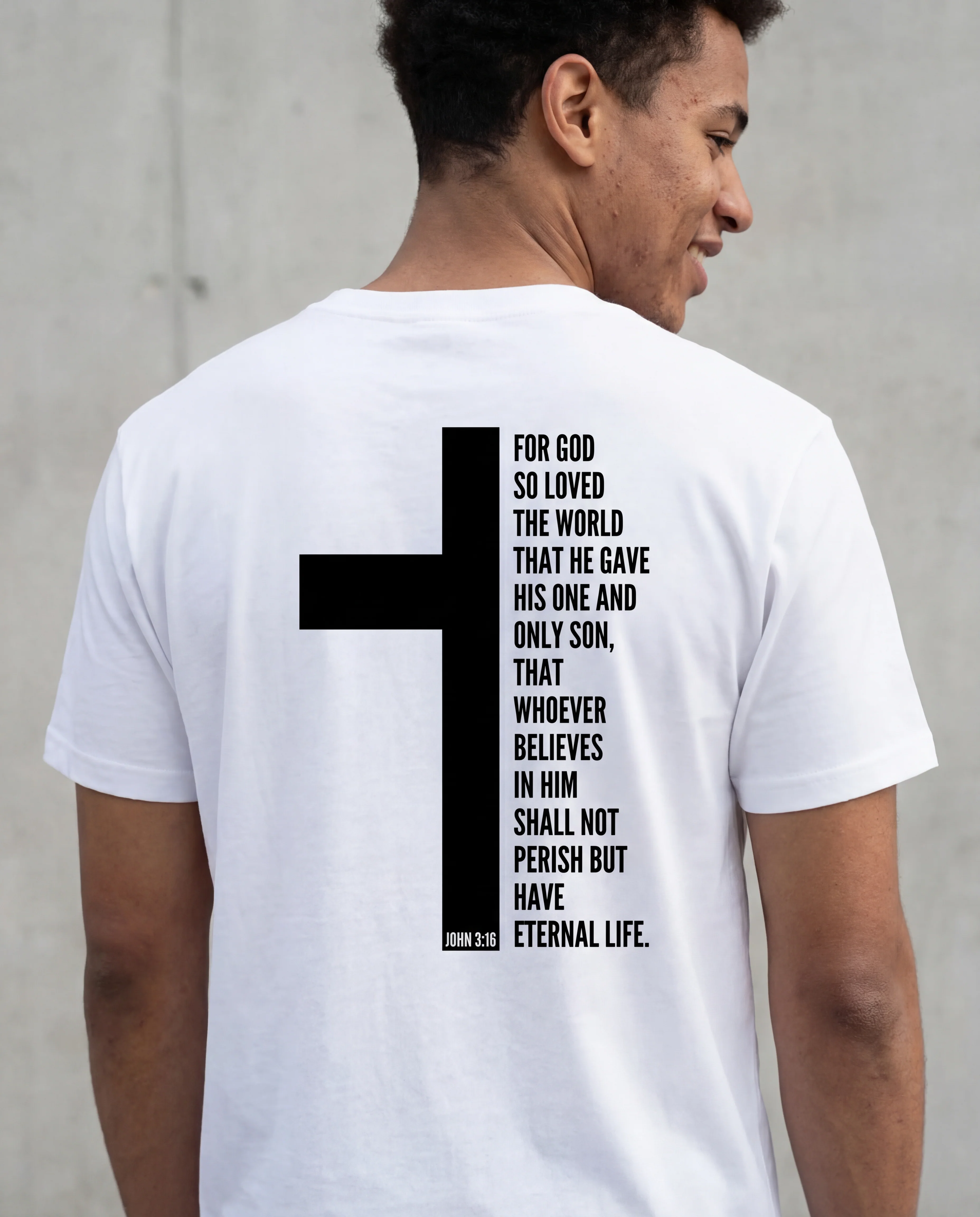 John 3:16 Shirt Backprint