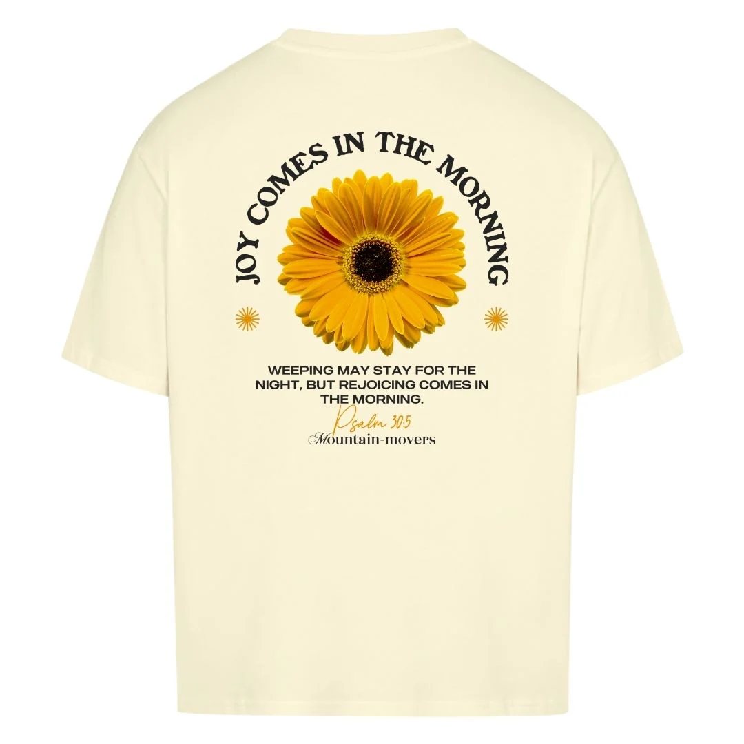 Joy comes in the morning Oversized Shirt BackPrint - Image 3