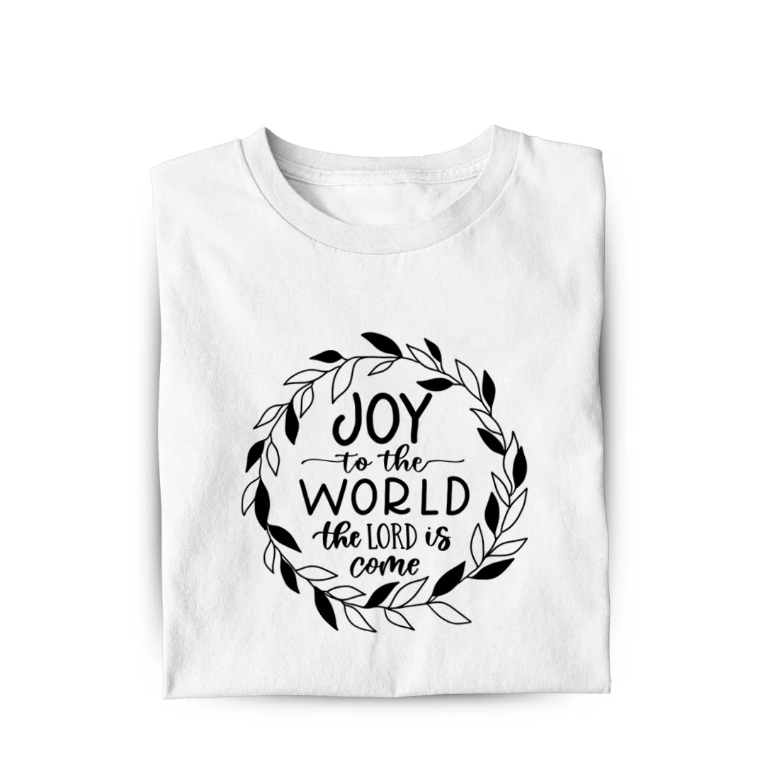 Joy to the World Circle Christmas Shirt - Image 3