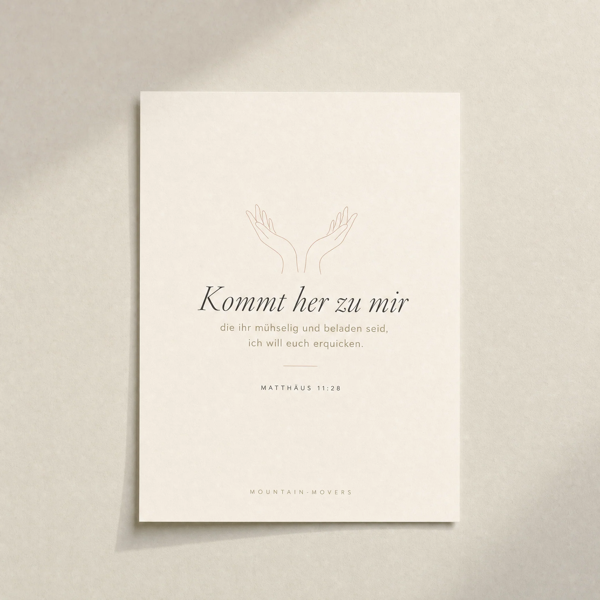 Kommt her zu mir, Hände Poster A4