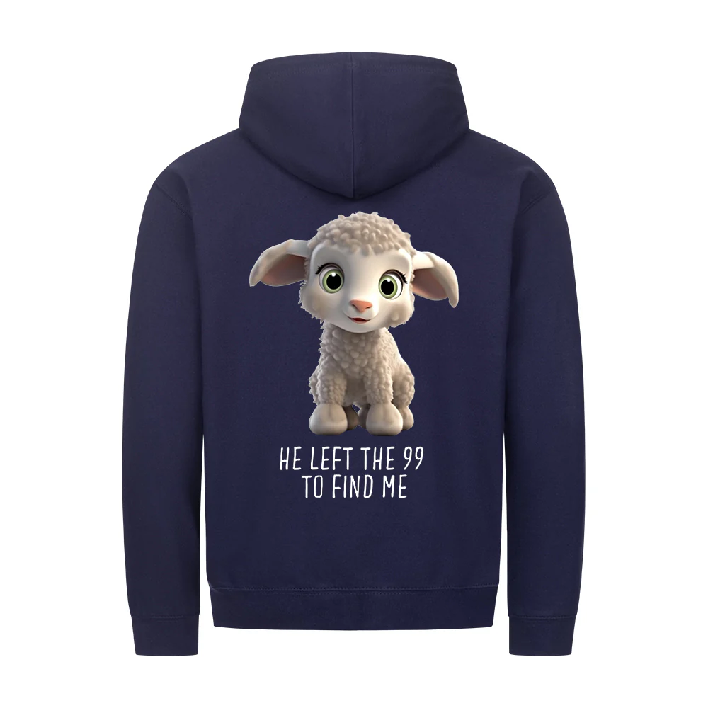 Left the 99 Sheep Zipper Hoodie Backprint - Image 7
