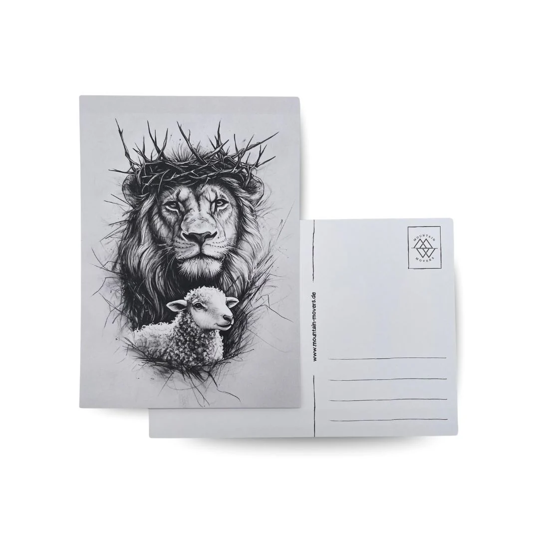 Lion & Lamb Postkarte - Image 2