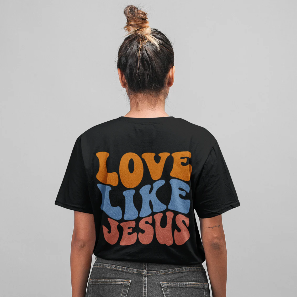 Love Like Jesus Oversized Shirt BackPrint - Image 2