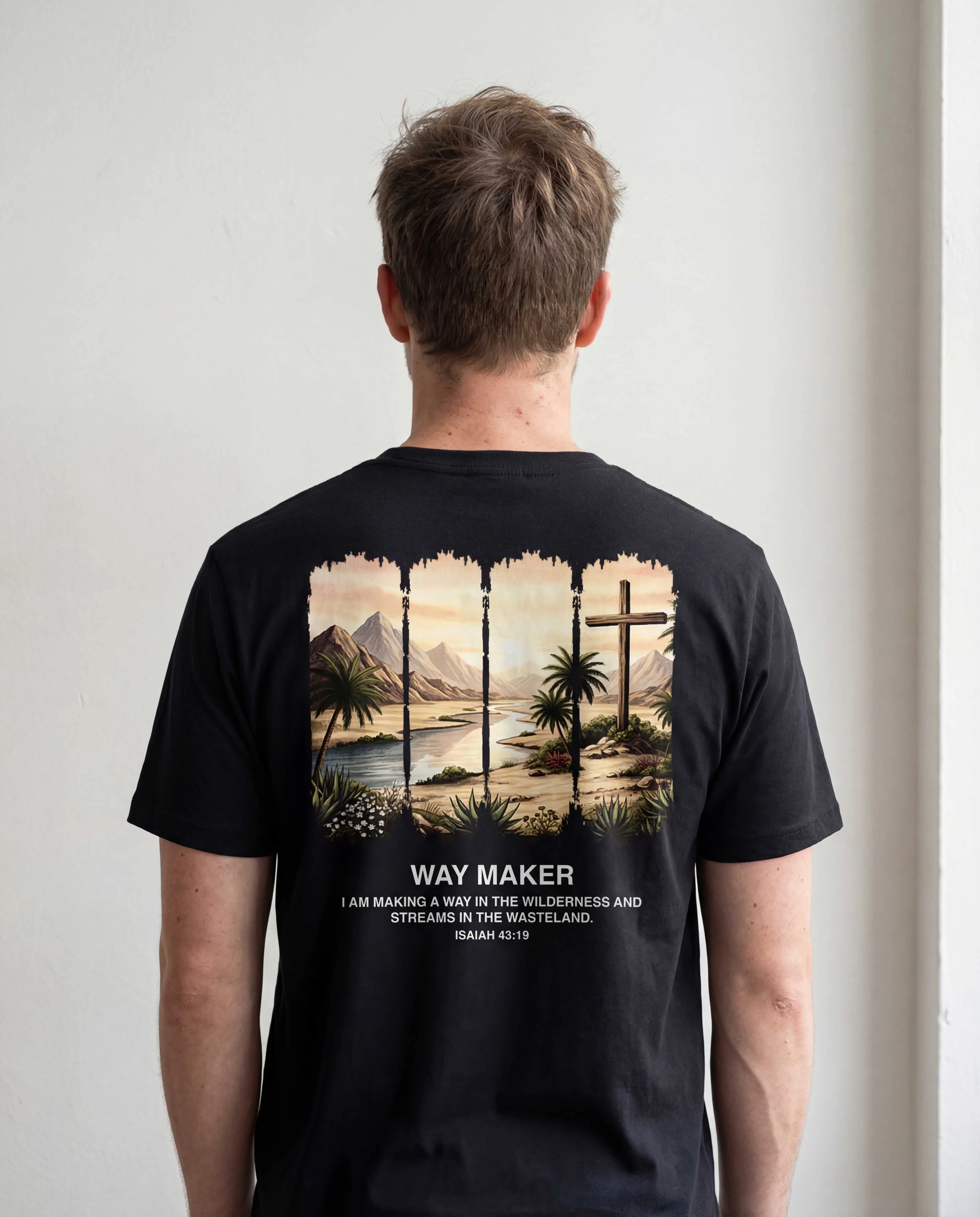 Way Maker in the Wilderness Shirt Backprint