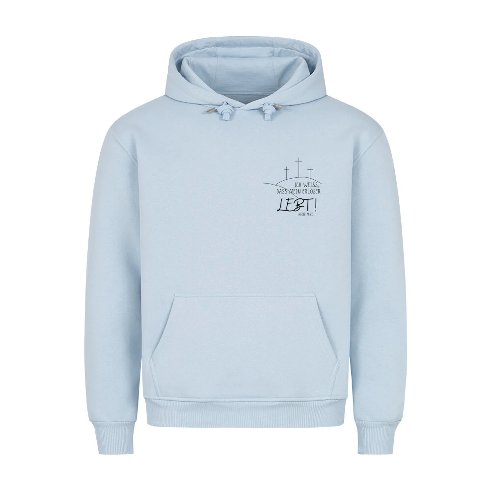 Mein Erlöser lebt minimalistic Hoodie - Image 3
