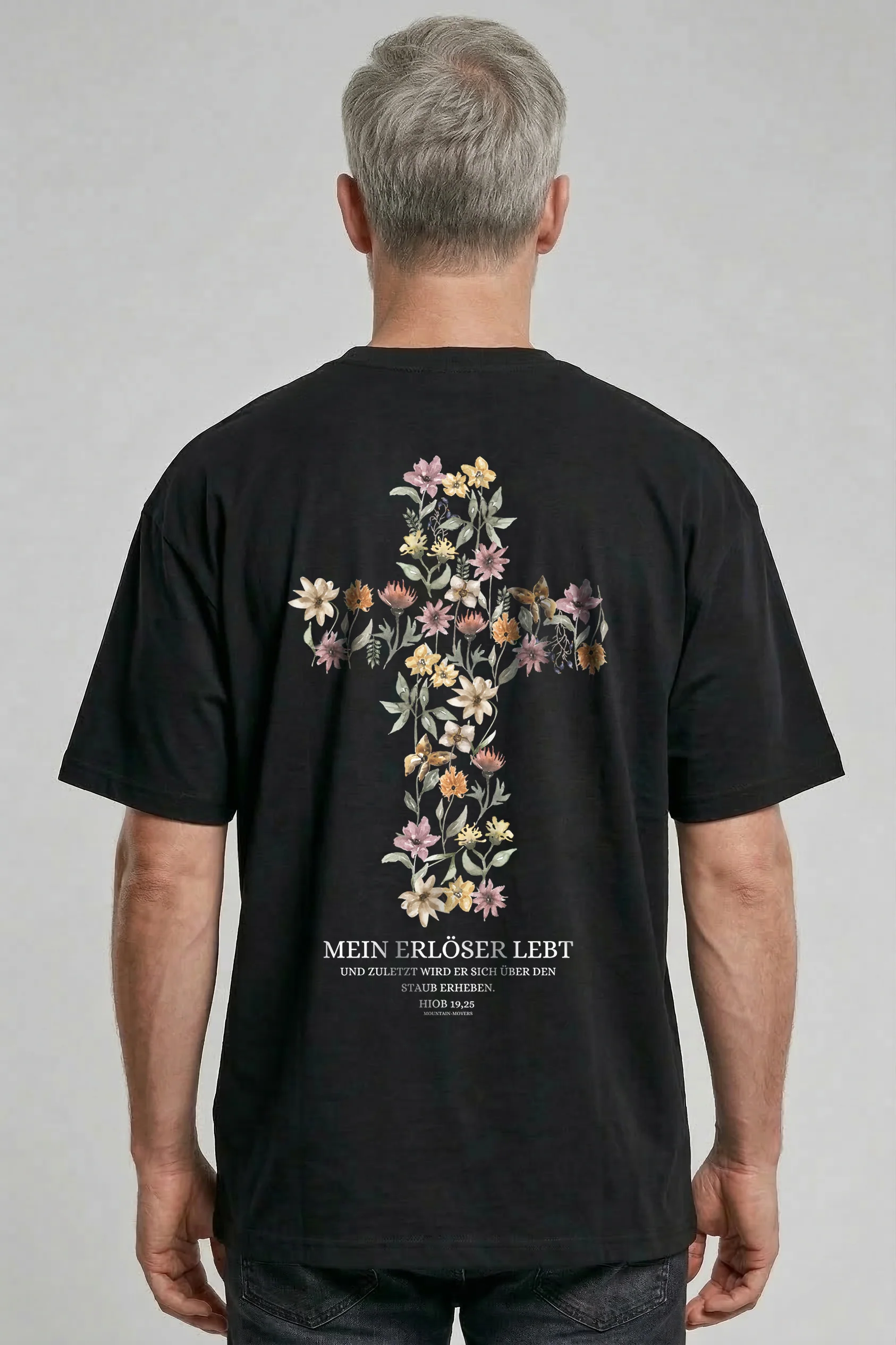 Mein Erlöser lebt Oversized Shirt BackPrint