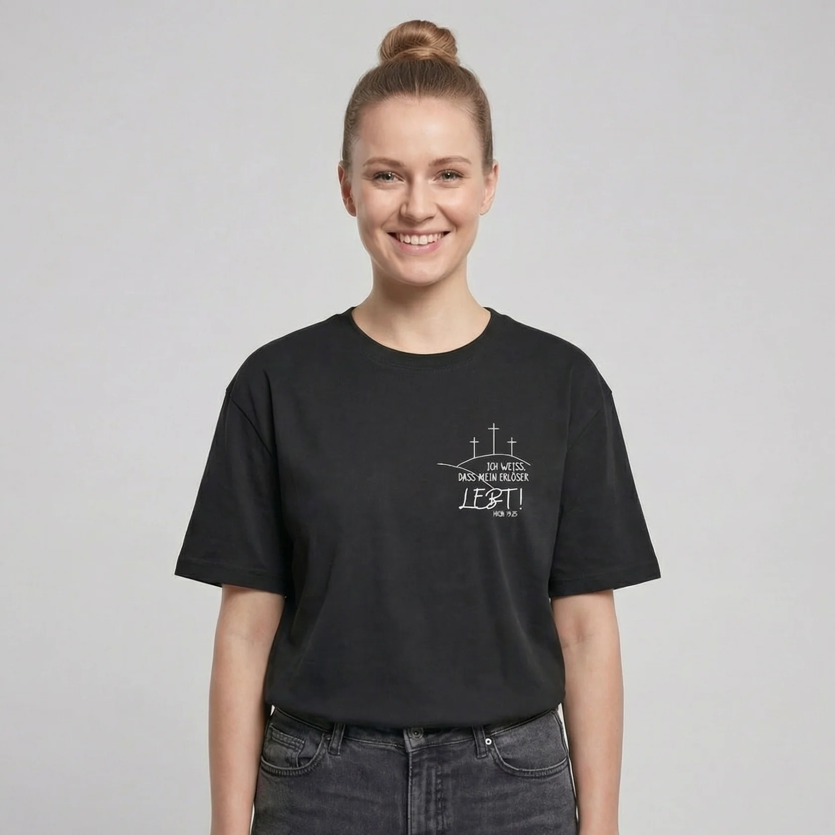 Mein Erlöser lebt minimalistic Oversized Shirt