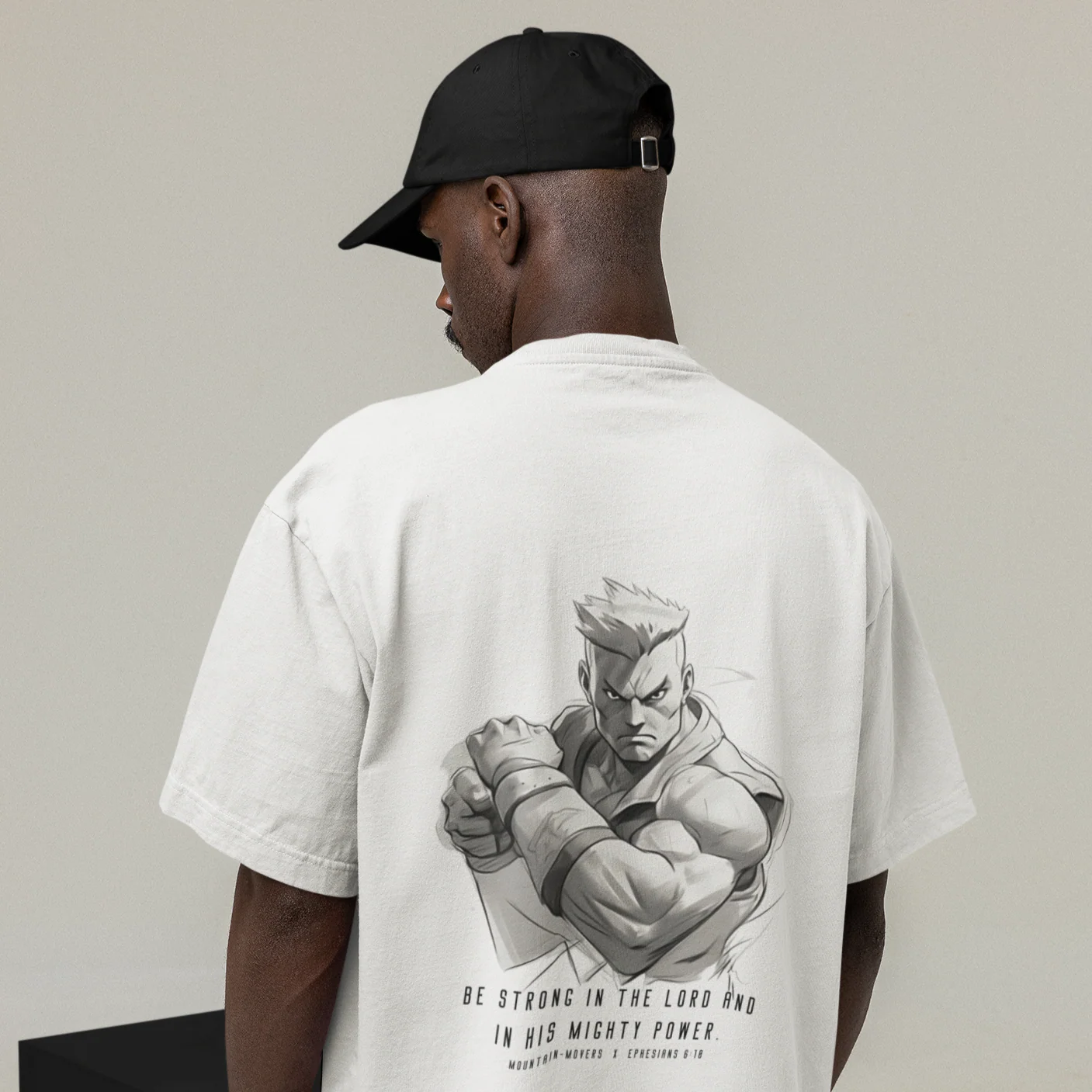Mighty Power Gym Oversized T-Shirt BackPrint - Image 2