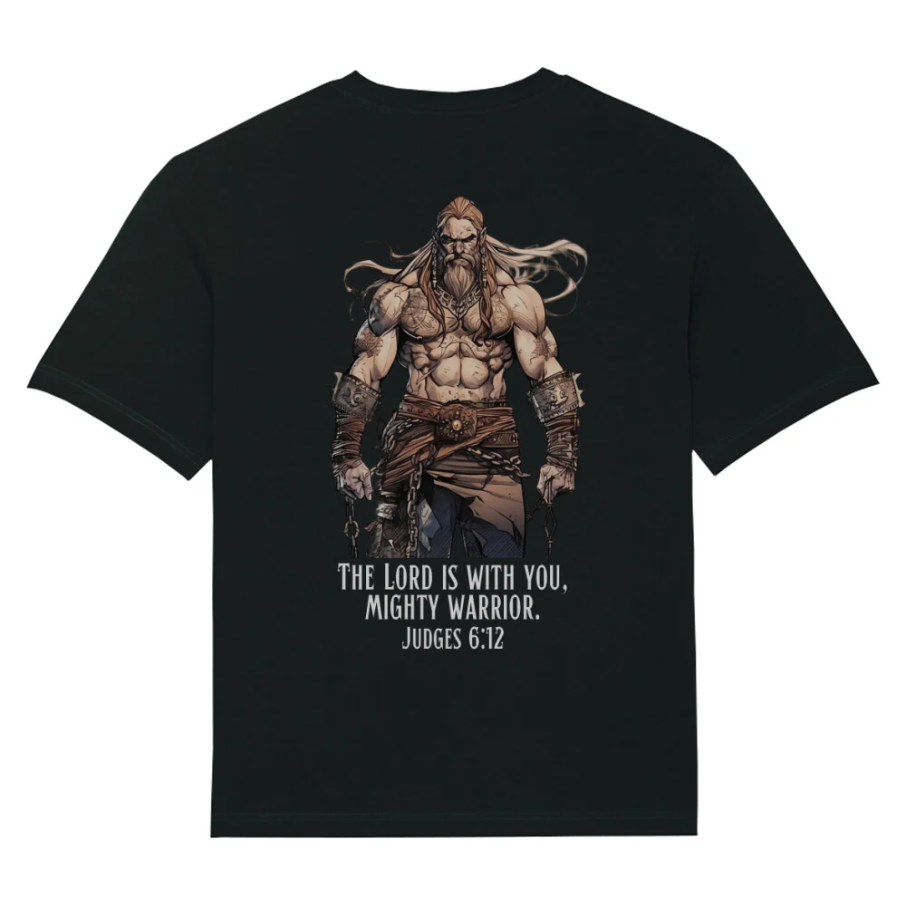 Mighty Warrior Gym Oversized Shirt BackPrint - Image 3