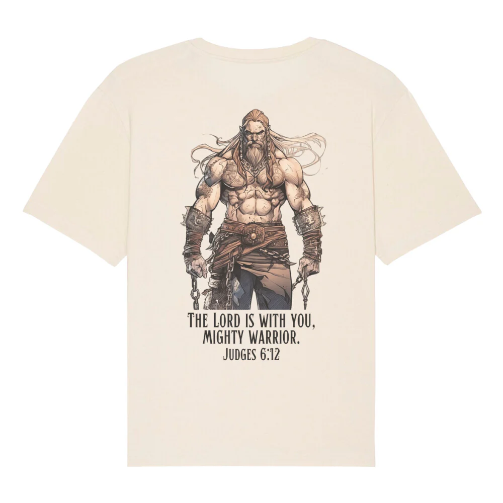 Mighty Warrior Gym Oversized Shirt BackPrint - Image 4