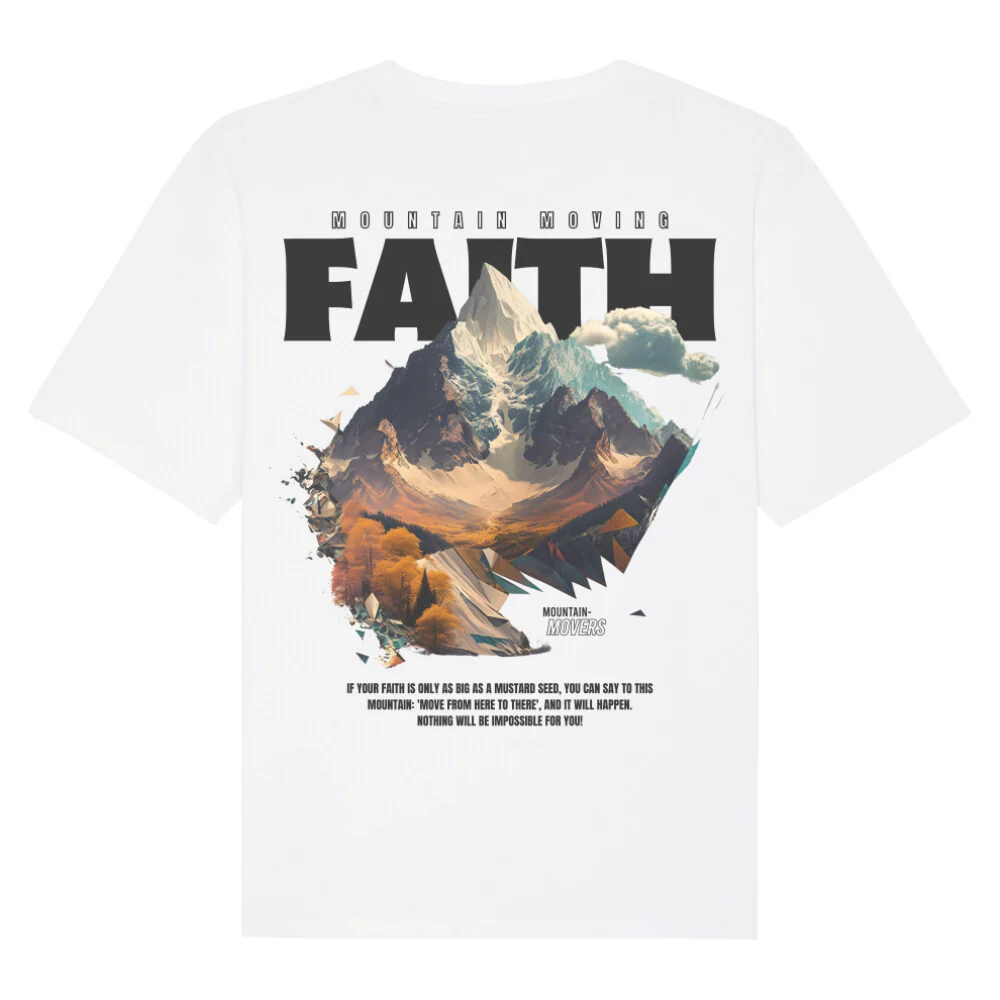 Mountainmoving Faith Oversized Shirt BackPrint - Image 4