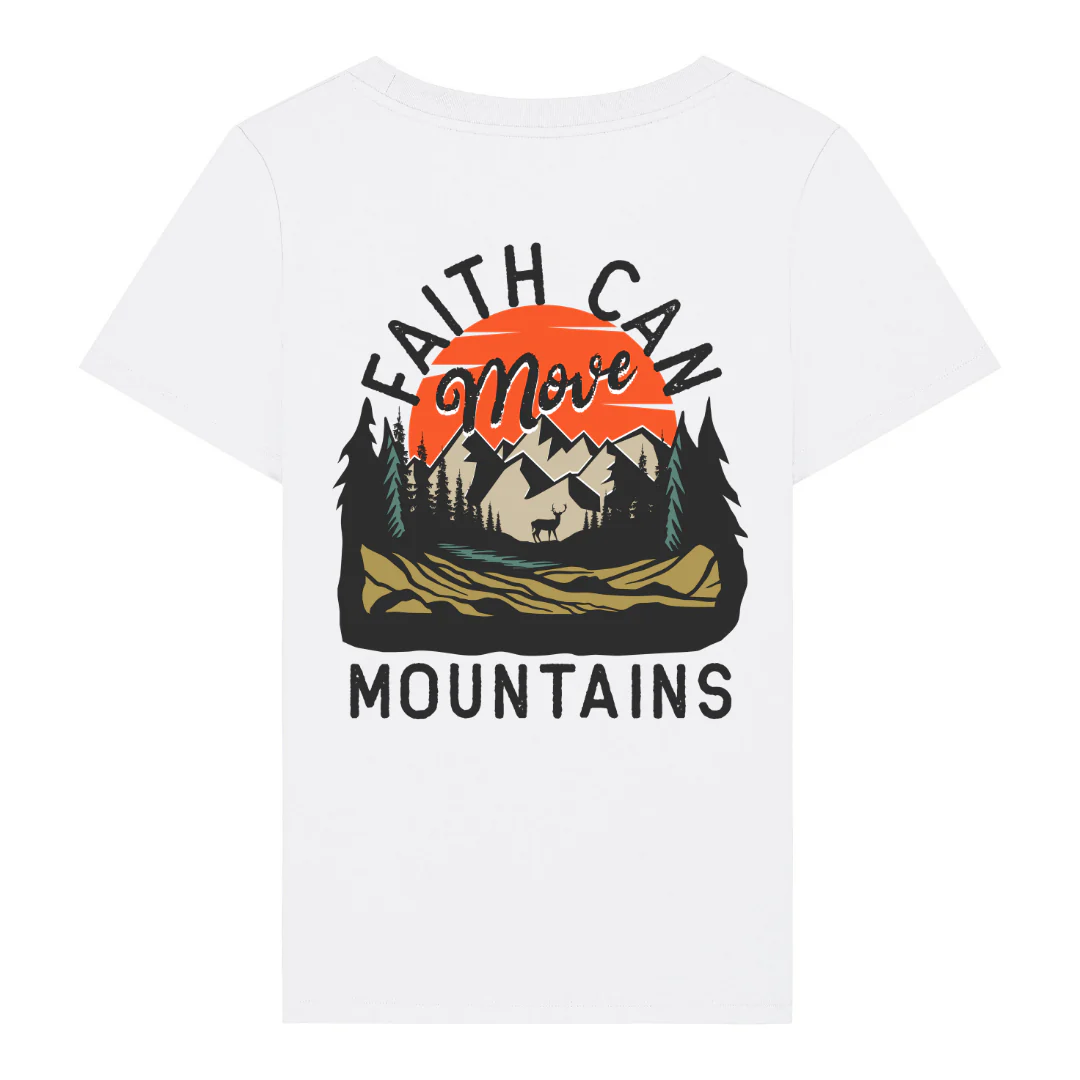 Mountains Retro Frauen Shirt BackPrint