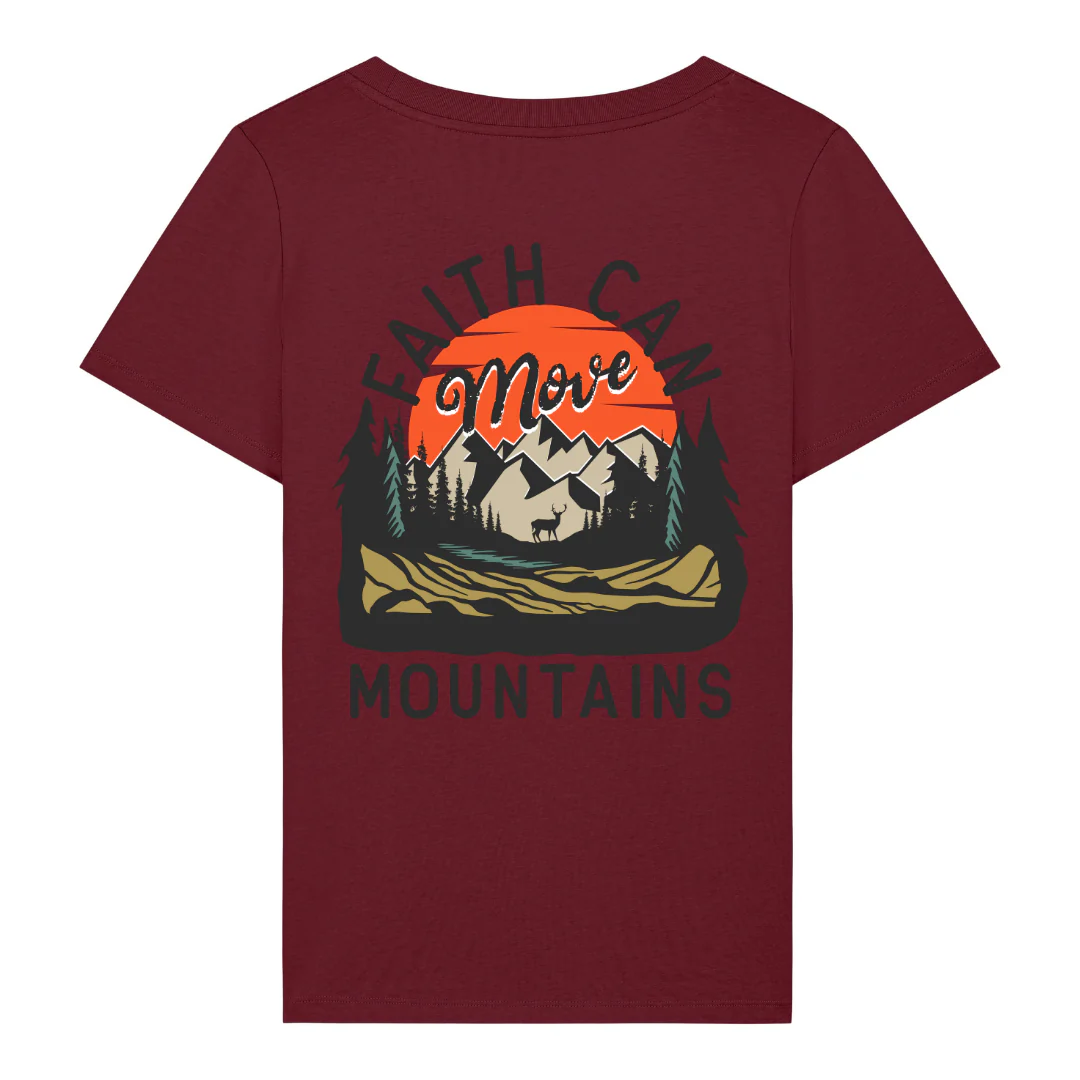 Mountains Retro Frauen Shirt BackPrint - Image 3