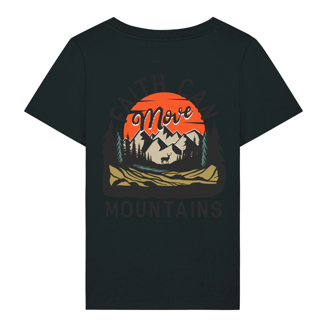 Mountains Retro Frauen Shirt BackPrint - Image 4