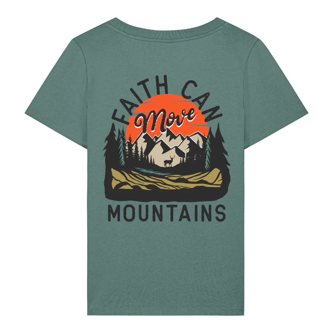 Mountains Retro Frauen Shirt BackPrint - Image 6