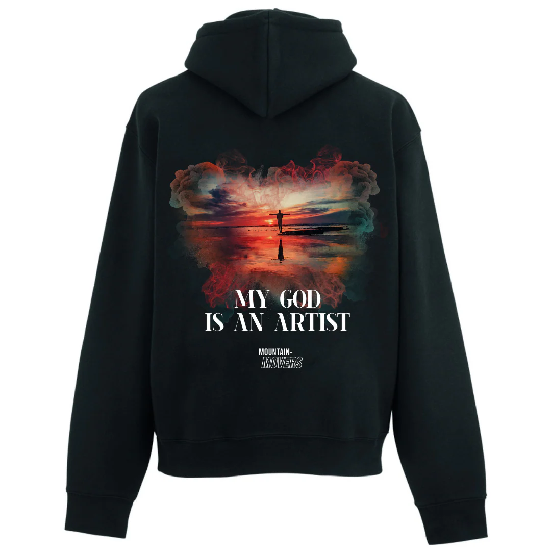 My God is an artist Streetwear Oversized Hoodie BackPrint
