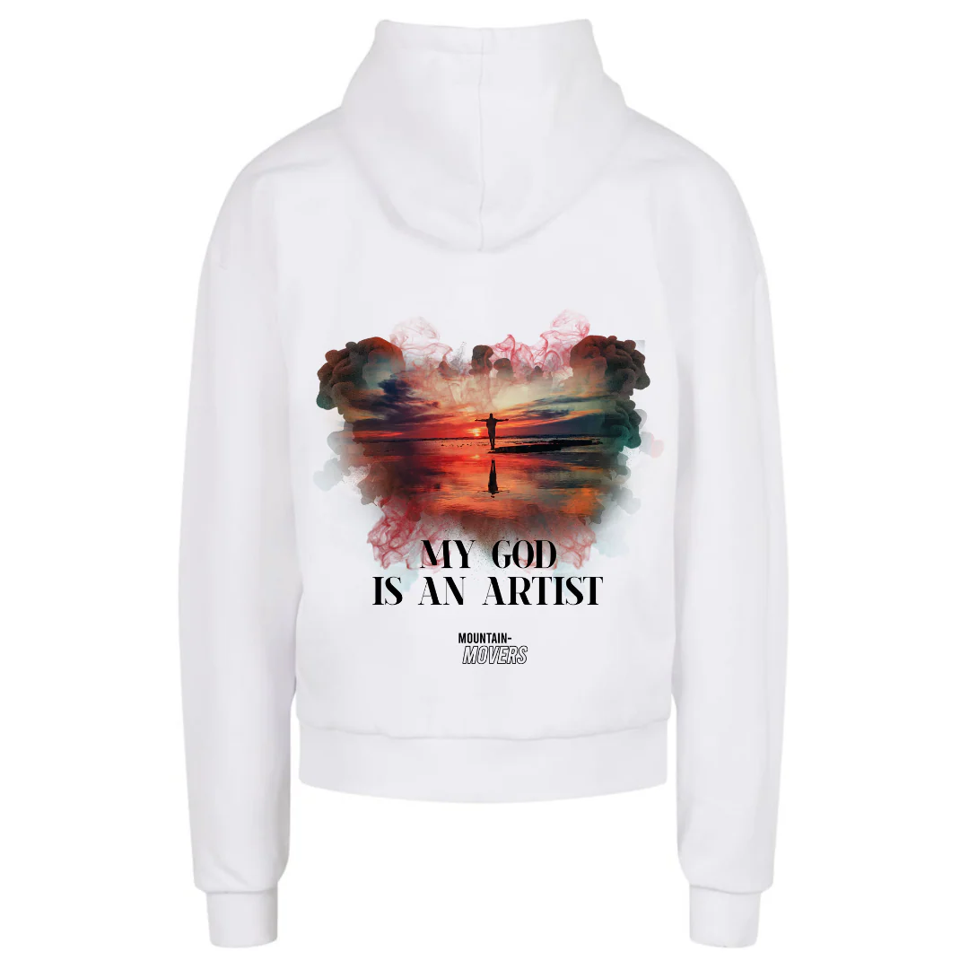 My God is an artist Streetwear Oversized Hoodie BackPrint - Image 3