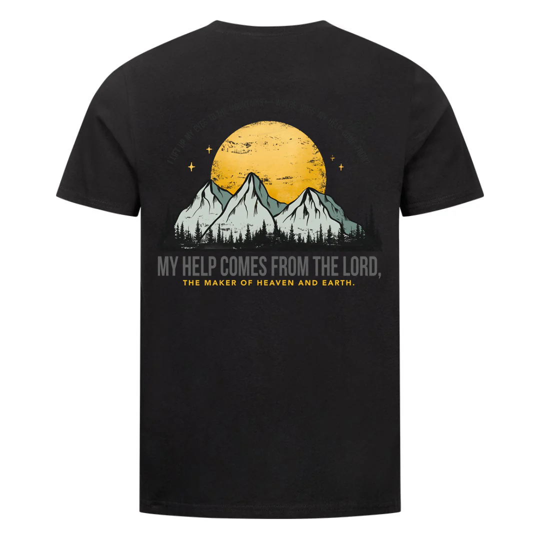 My help comes from the lord Shirt Backprint