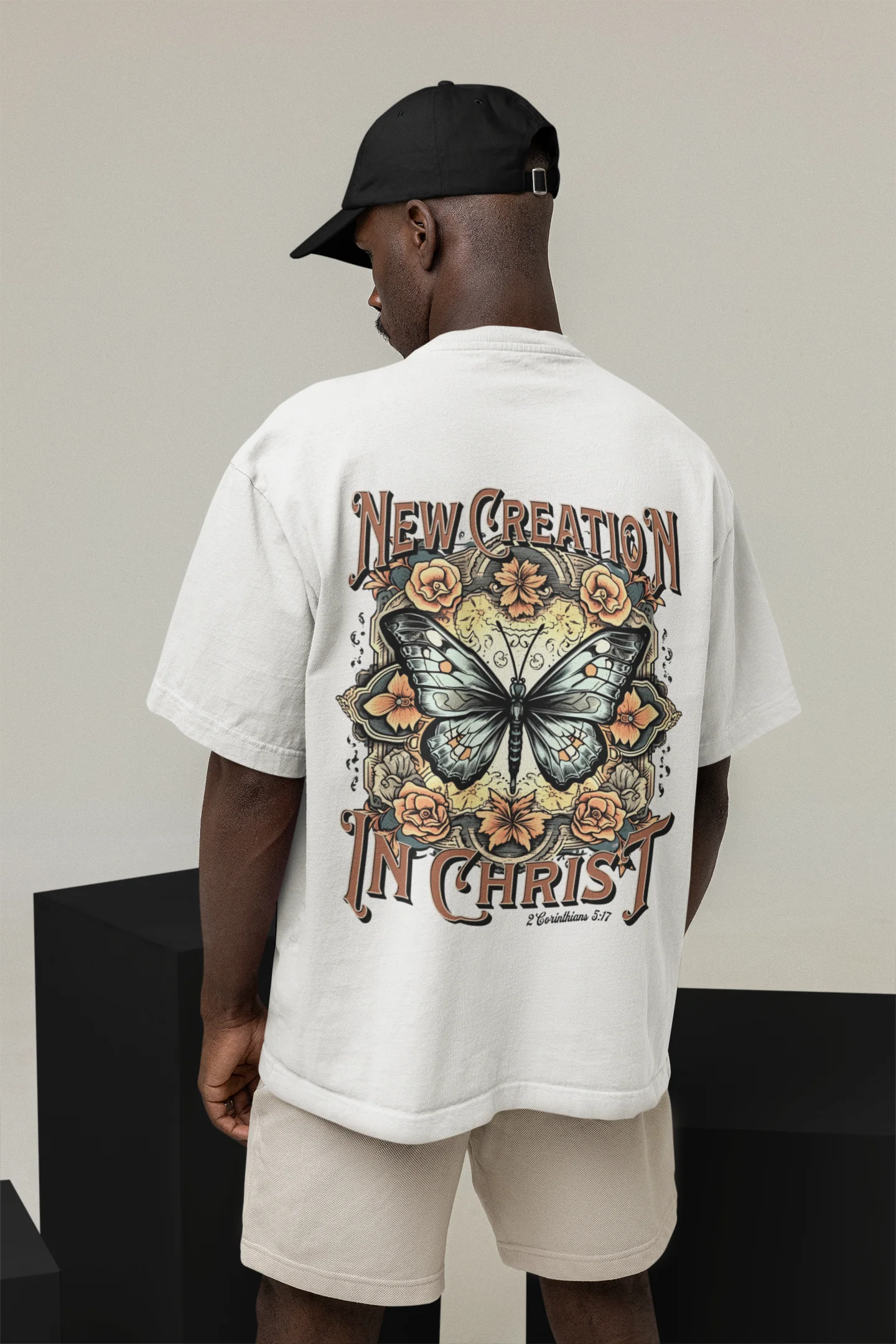 New Creation in Christ Oversized T-Shirt BackPrint - Image 2