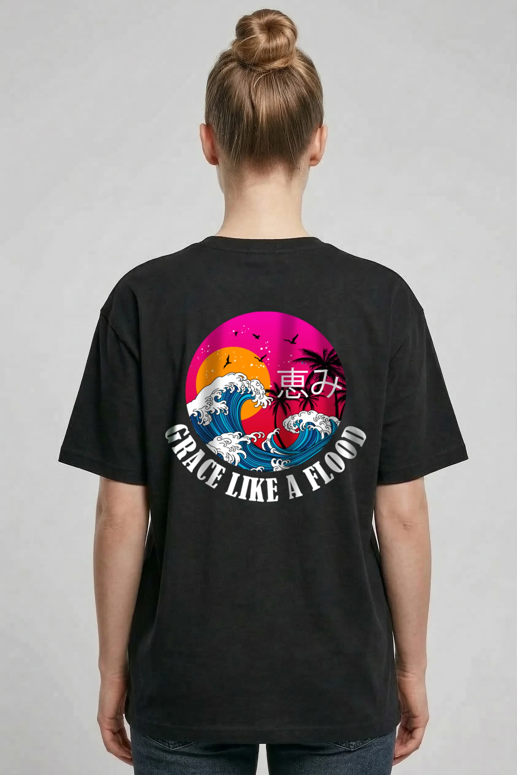 Grace like a Flood Oversized Shirt BackPrint