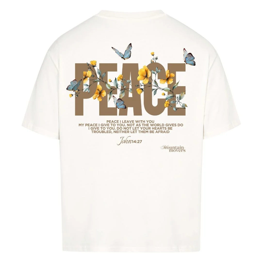 Peace Flower Oversized Shirt BackPrint - Image 4