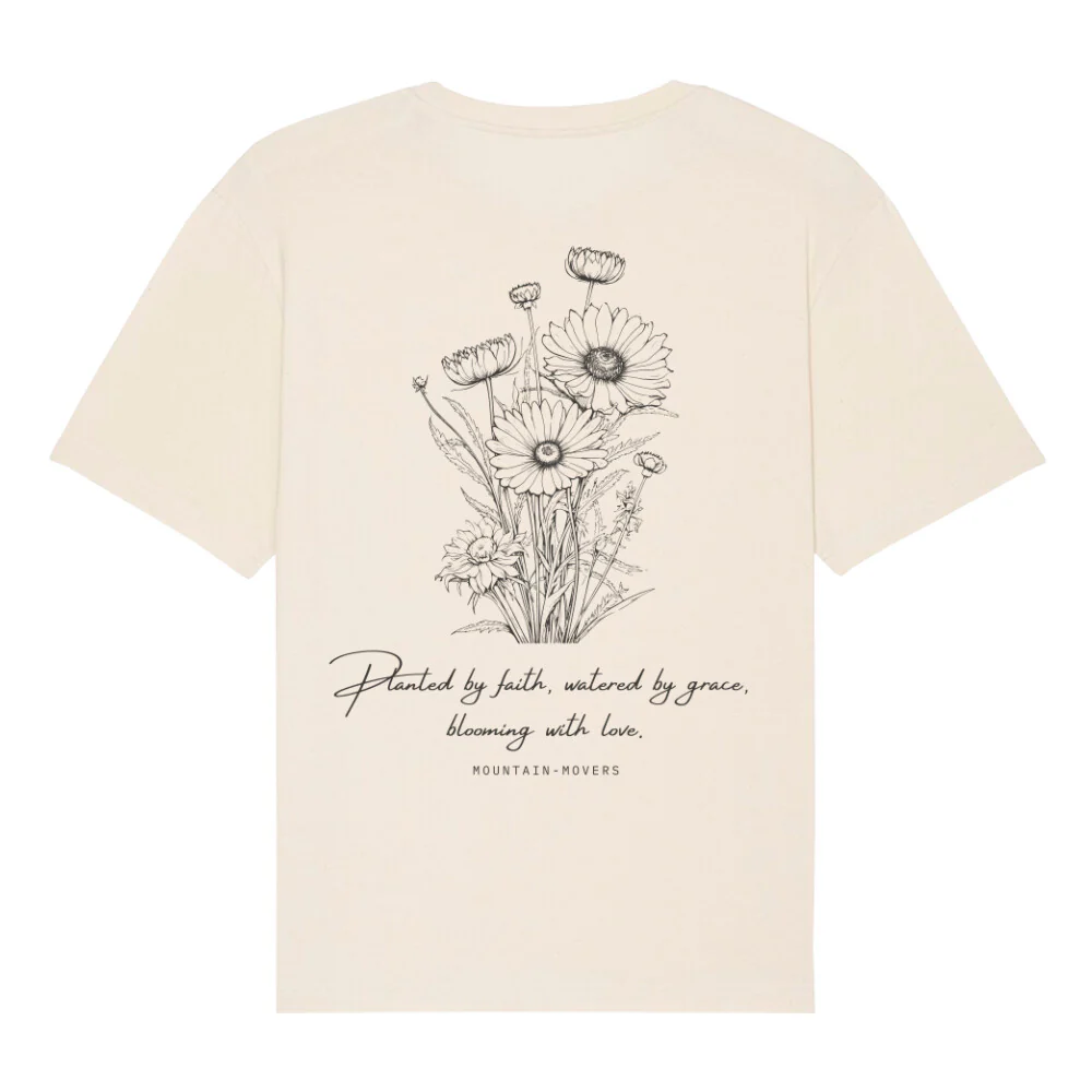 Planted by Faith Sketch Oversized Shirt BackPrint - Image 2