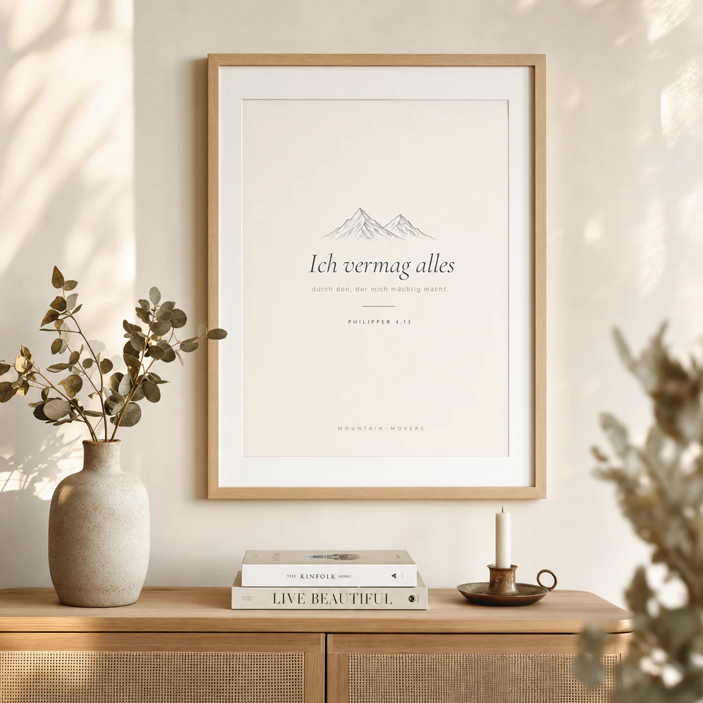 Ich vermag alles, Berge Poster A4 - Image 3