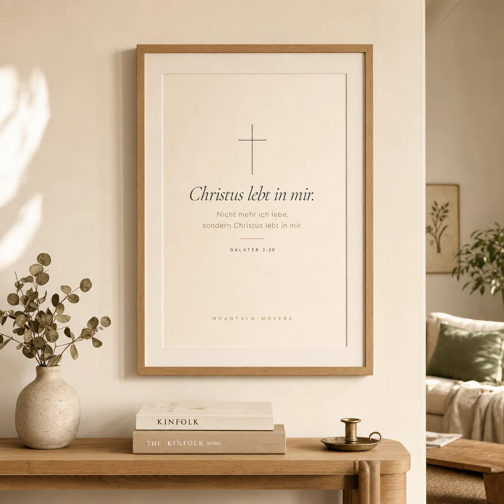 Christus lebt in mir, Kreuz Poster A4 - Image 2