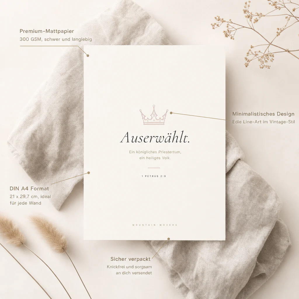 Auserwählt, Krone Poster A4 - Image 5
