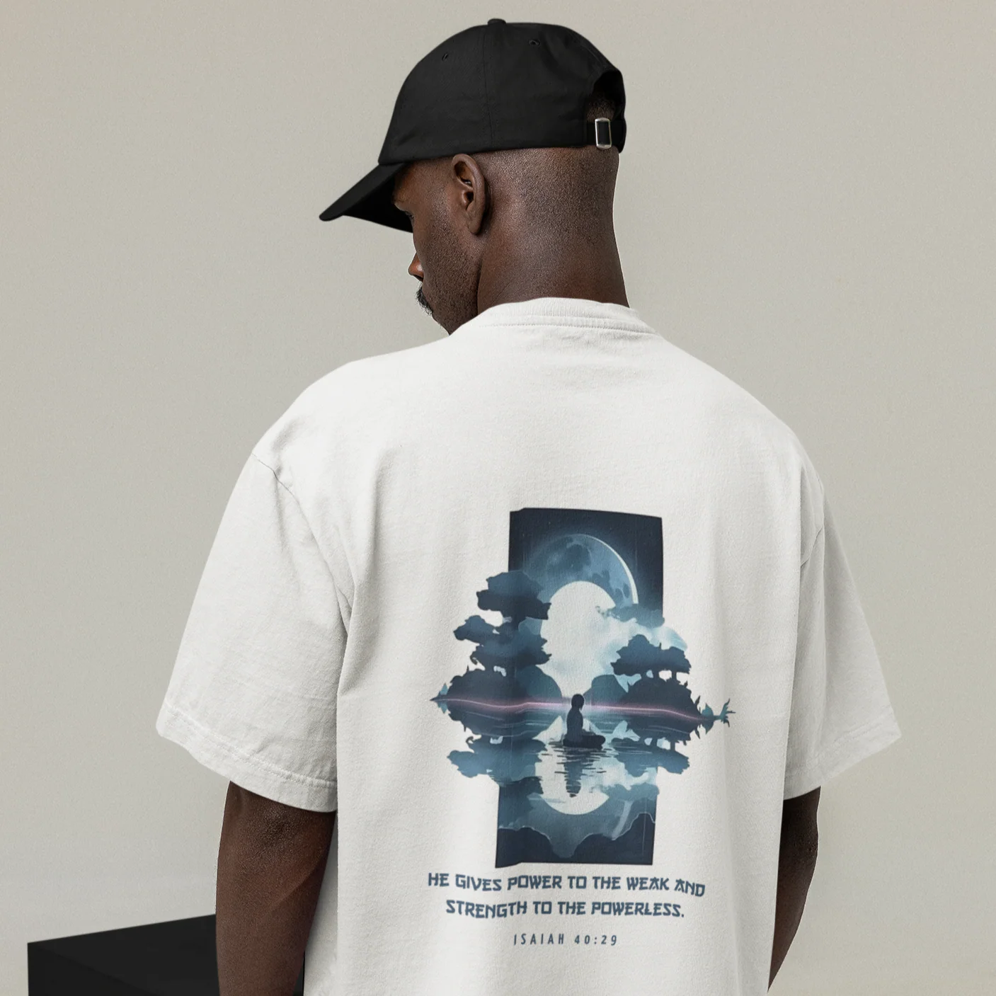 Power to the weak moon Oversized Shirt BackPrint - Image 3